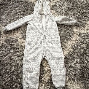 Carter's Soft Gray Hooded Baby Outfit